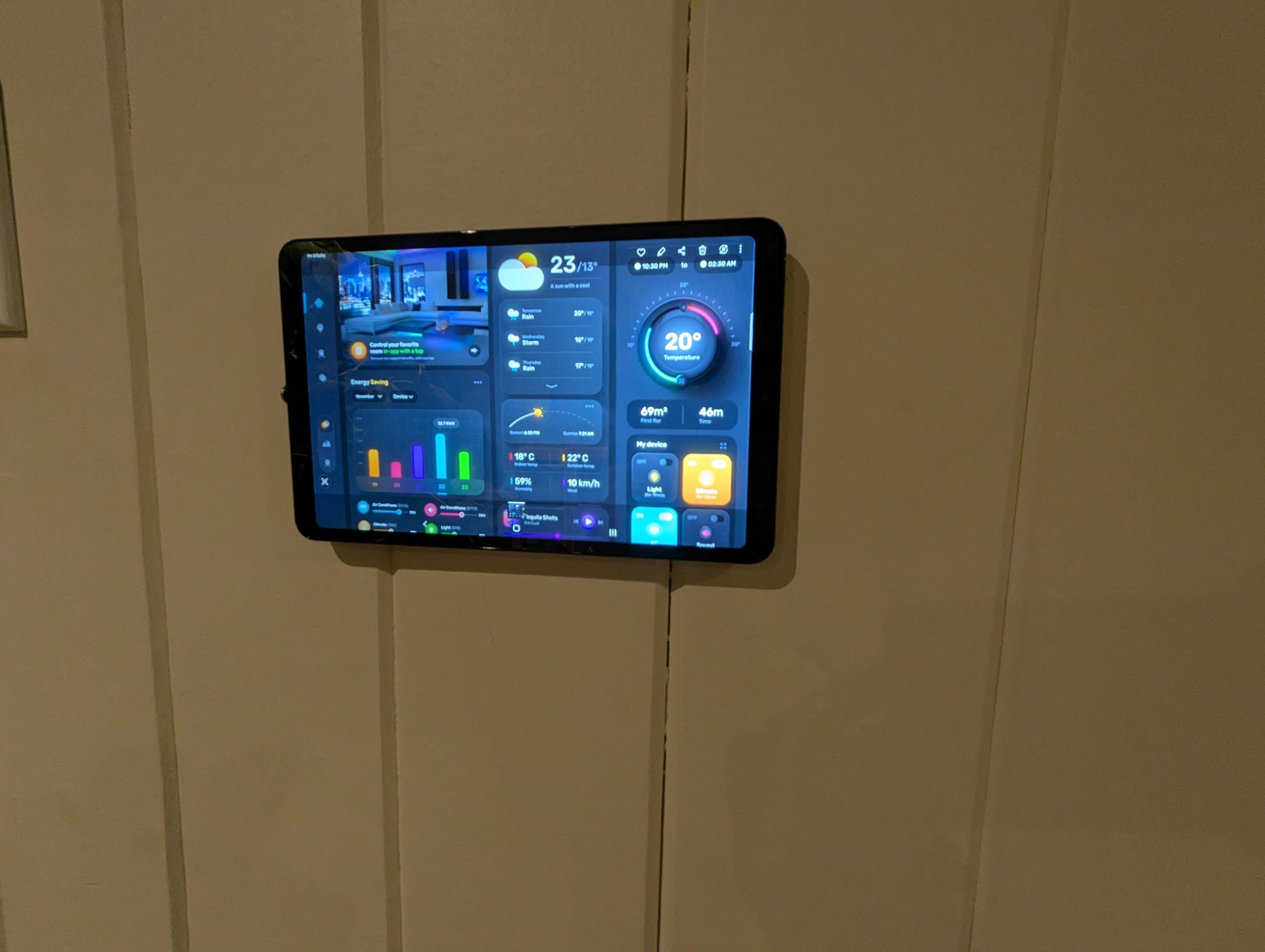 Home Assistant Tablet Wall Mount - Fits North American Junction Boxes - Tablet Quick Release Mounting System