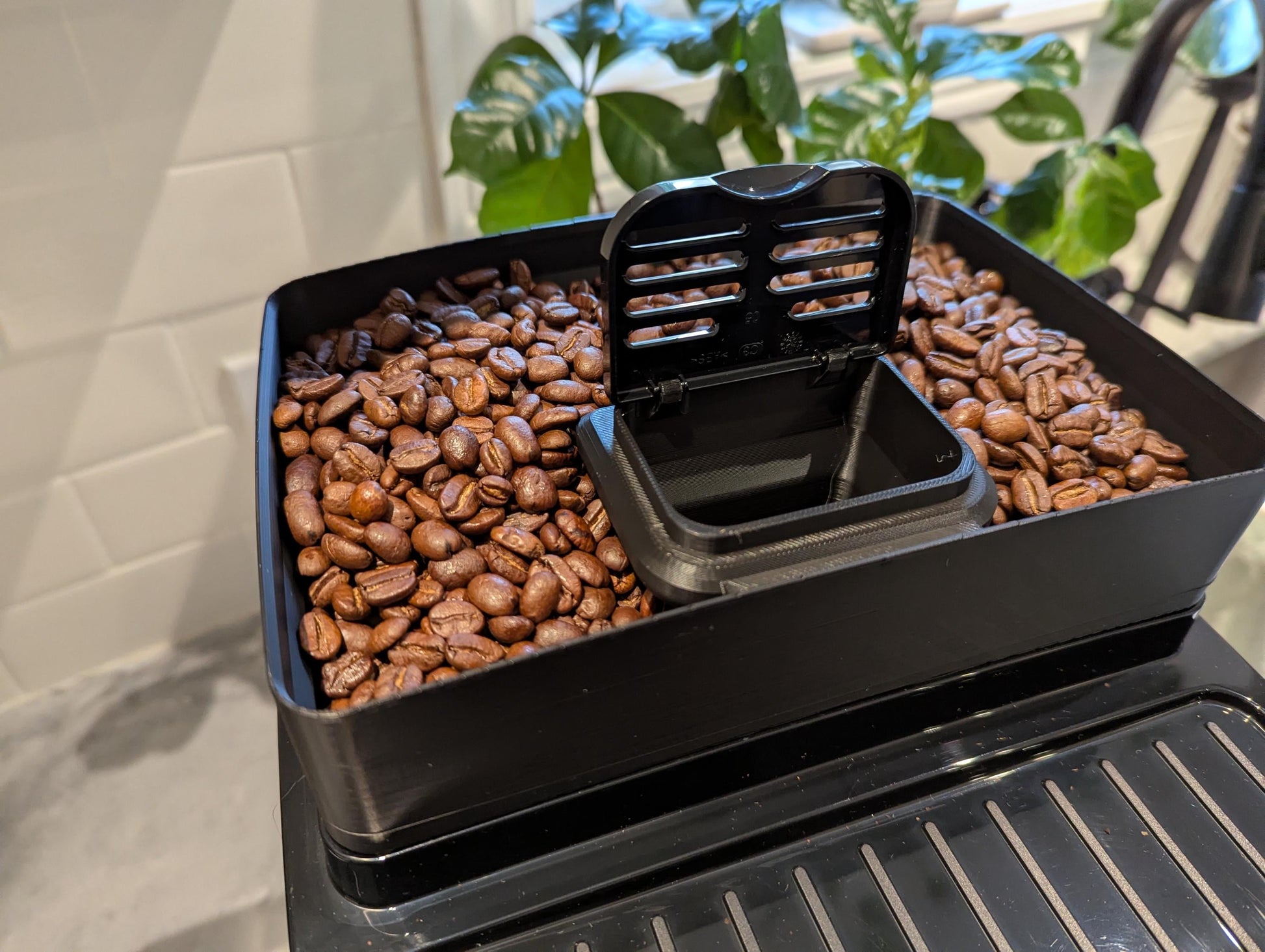 Coffee Bean Extension for DeLonghi Magnifica Start - 750 / 1000 g Hopper Addon