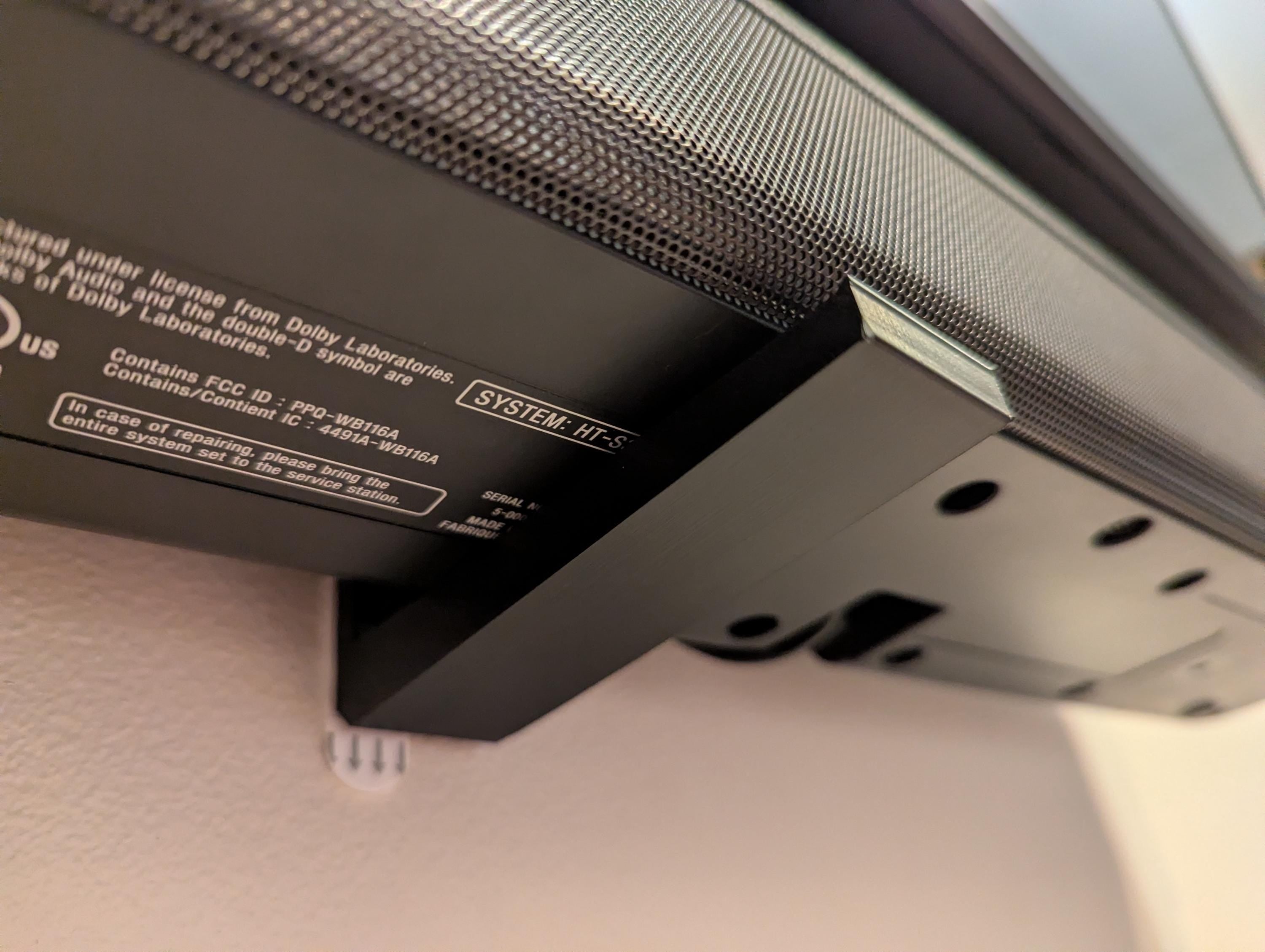 Wall Mount for Sony Soundbar HT-S100f HT-S150f ht-s350 HT-sd35 ht-sd400 - Under tv Wall Mounting
