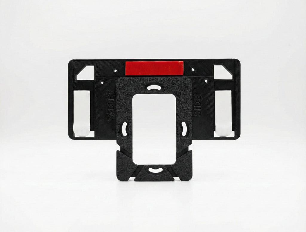 FRAMELESS TABLET MOUNT - For iPad, Samsung Galaxy, FireHD | Supports Charging Slot & Junction Box | Home Assistant and Spotify Display