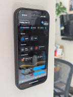Frameless Phone Wall Mount System - Invisible Smartphone Bracket for HomeAssistant Remote, Spotify Player, Phone Camera Mount