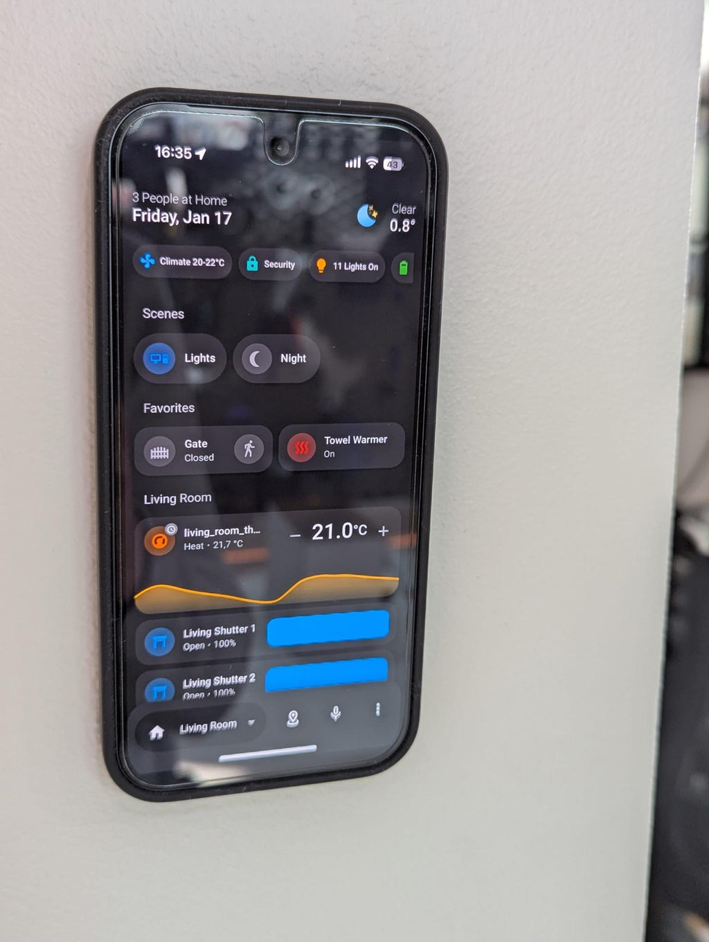 Frameless Phone Wall Mount System - Invisible Smartphone Bracket for HomeAssistant Remote, Spotify Player, Phone Camera Mount