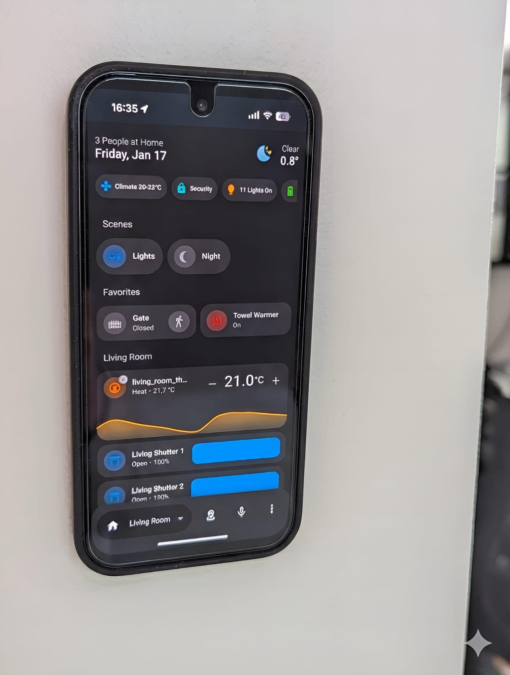Frameless Phone Wall Mount System - Invisible Smartphone Bracket for HomeAssistant Remote, Spotify Player, Phone Camera Mount