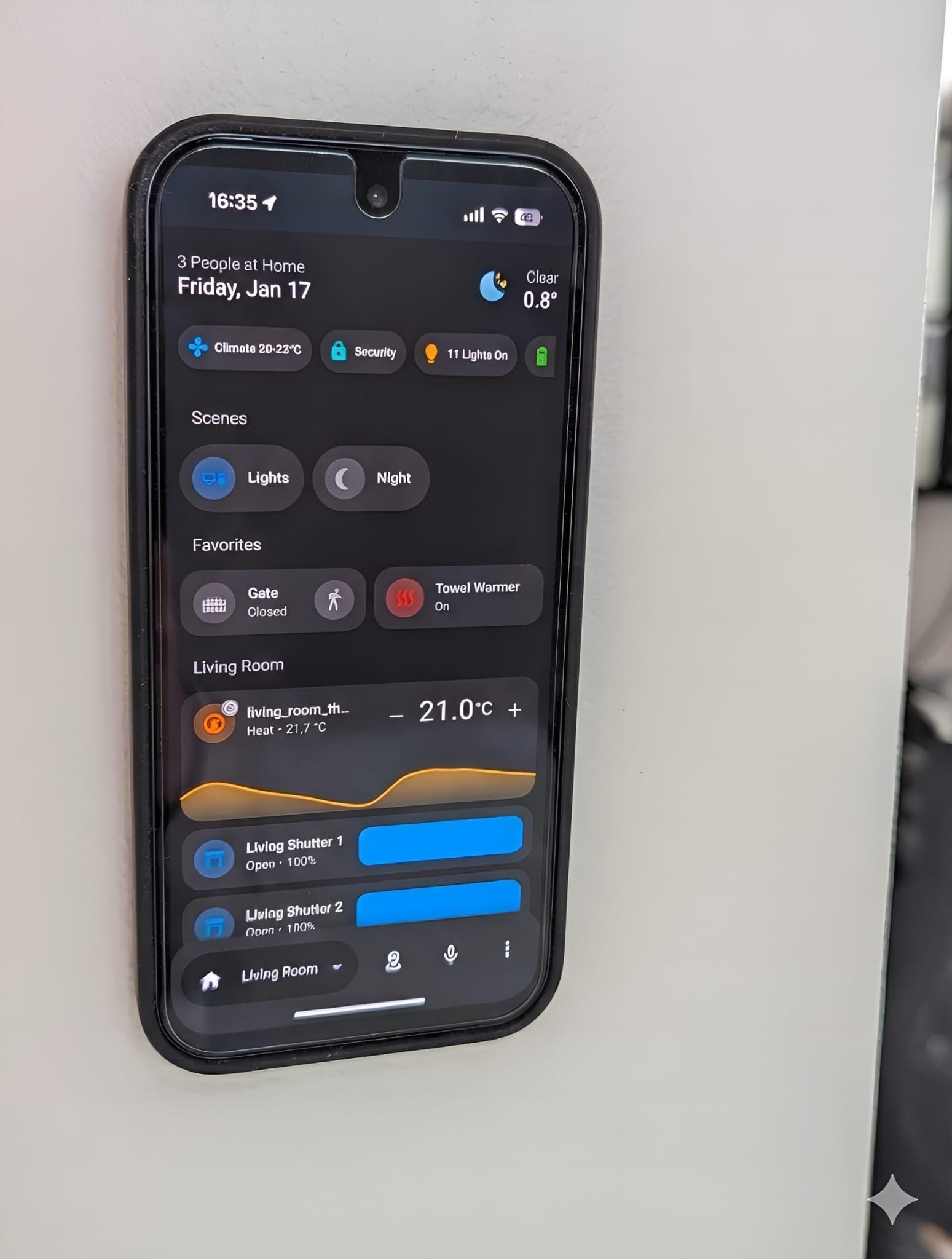 Frameless Phone Wall Mount System - Invisible Smartphone Bracket for HomeAssistant Remote, Spotify Player, Phone Camera Mount