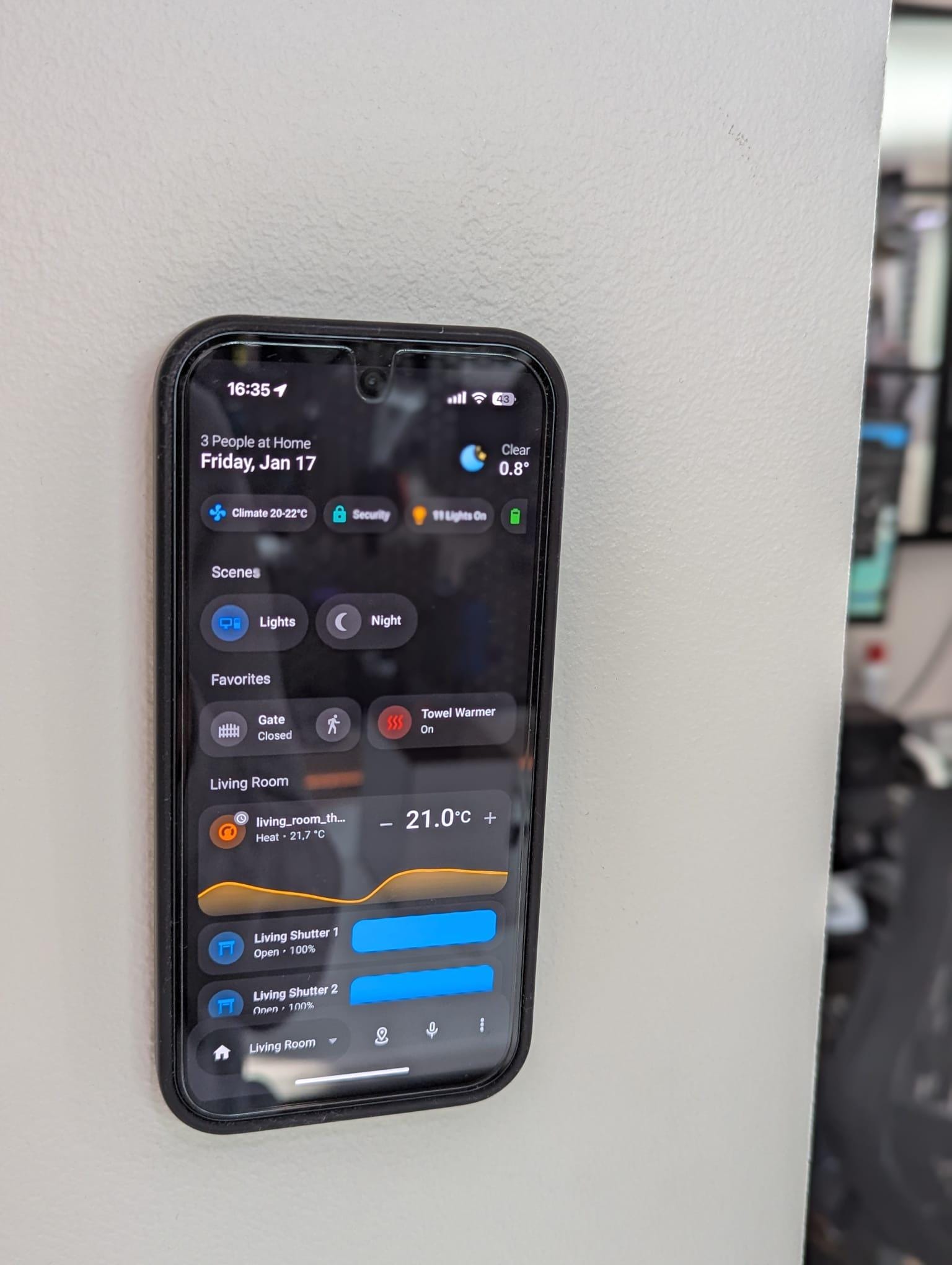 Frameless Phone Wall Mount System - Invisible Smartphone Bracket for HomeAssistant Remote, Spotify Player, Phone Camera Mount