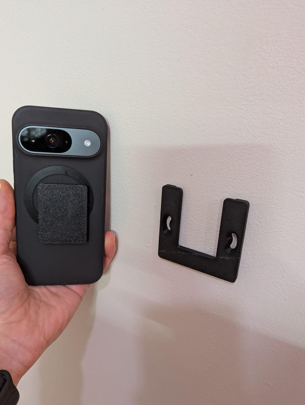 Frameless Phone Wall Mount System - Invisible Smartphone Bracket for HomeAssistant Remote, Spotify Player, Phone Camera Mount