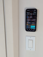 Frameless Phone Wall Mount System - Invisible Smartphone Bracket for HomeAssistant Remote, Spotify Player, Phone Camera Mount