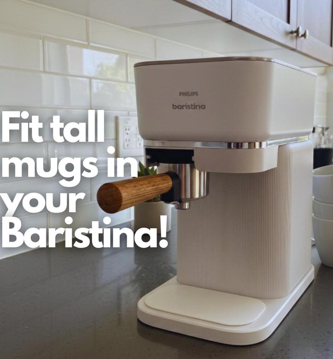 Drip Tray Height Extender for Philips Baristina - 2 Sizes coffee machine accessory, front view