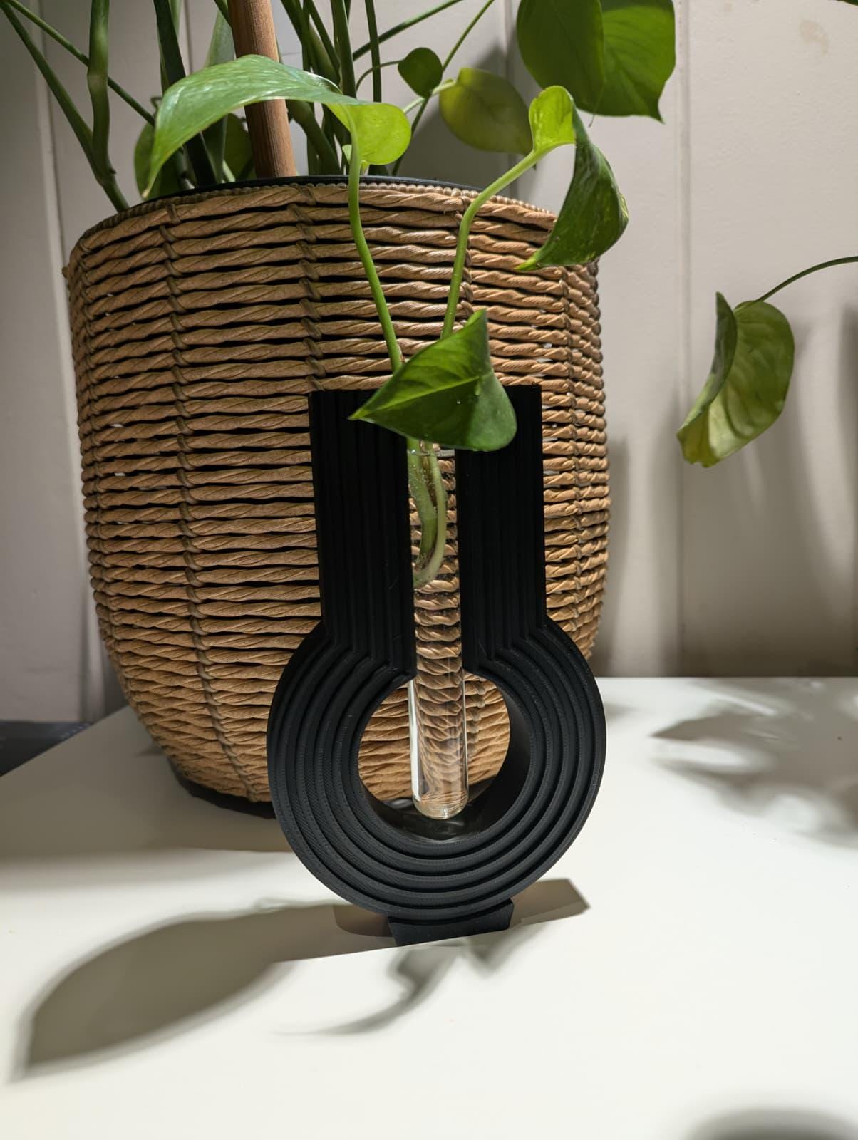 Wall Mounted Plant Propagation Station, Desk Planter for Plant Cuttings, Minimalist Rooting Vase, Water Bonsai Tube Holder - White 1