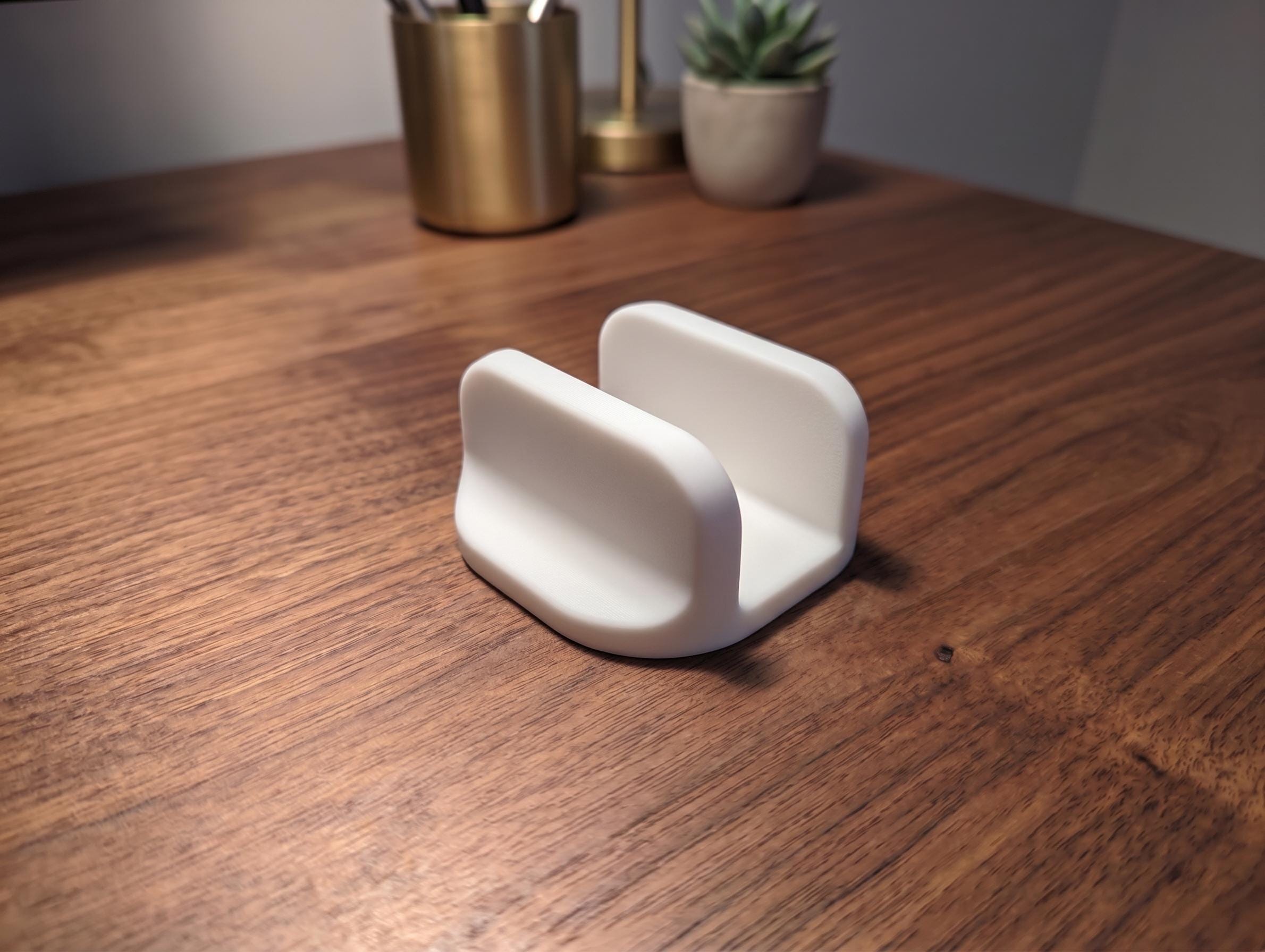 Vertical Desk Stand for Ubiquiti Cloud Gateway - Fits UCG-Max, UCG-Ultra, UCG-Fiber desk stand, side view
