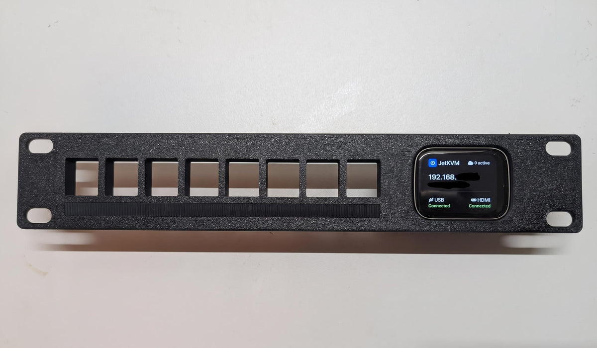 JetKVM Mount: Custom 1U Rack Bracket for 10-Inch Mini Racks, 19-Inch Full Racks, and 6-Inch Mini Racks For Homelab