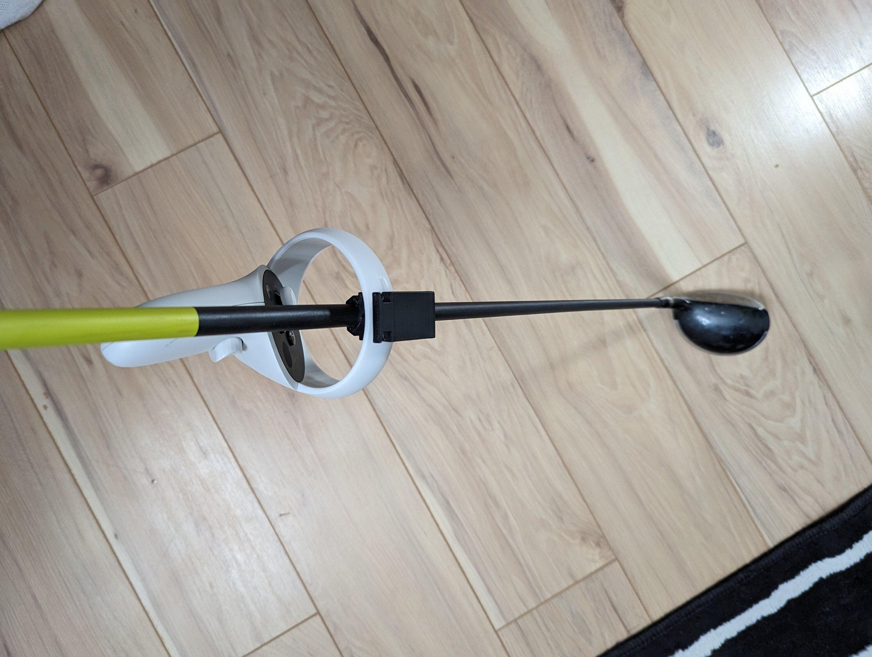 VR Golf Club Adapter for Meta Quest 2 Controllers, Real Golf Club adapter for Walk about golf, Top Golf and Golf+