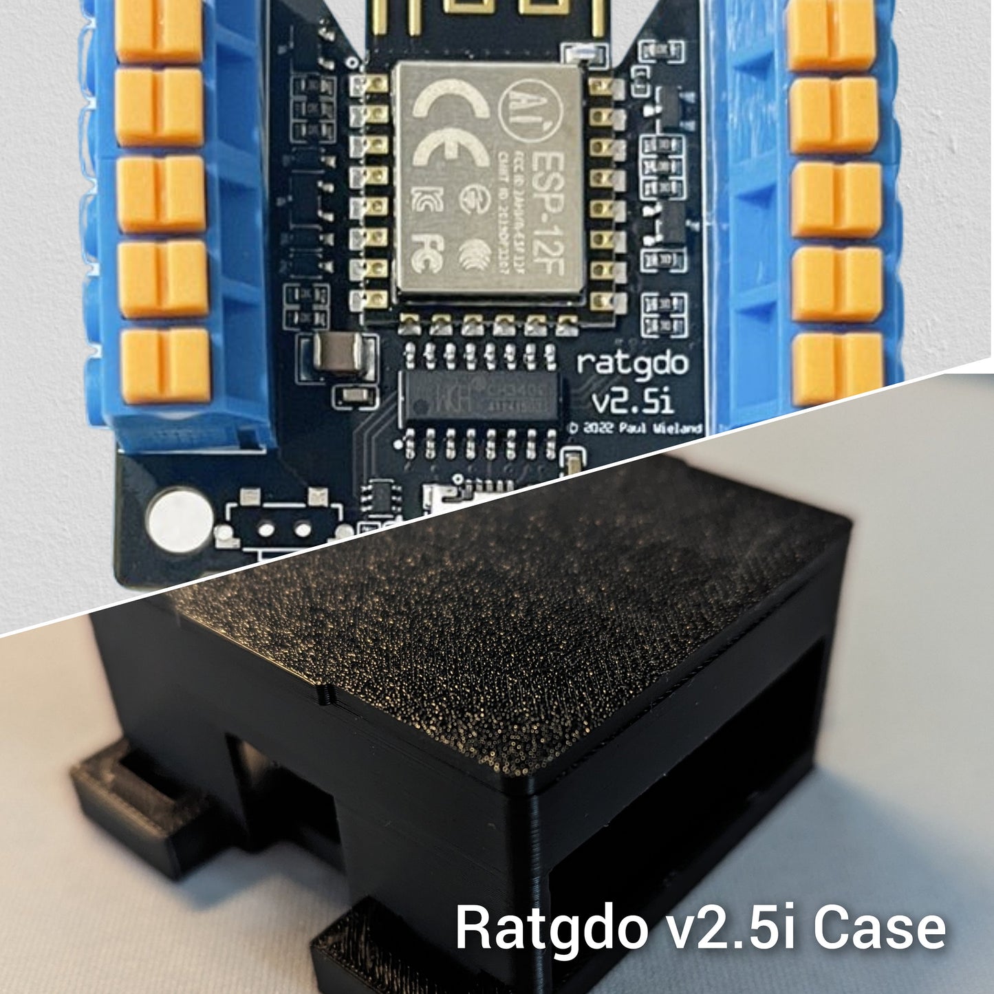 Ratgdo v2.5i  PCB Case Tooless Enclosure - Ratgdo Case for MyQ Alternative Esphome/Mqtt Board