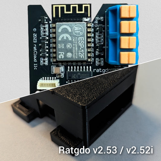 Ratgdo v2.53 v2.52i PCB Case Tooless Enclosure - Ratgdo Case for MyQ Alternative Esphome/Mqtt Board
